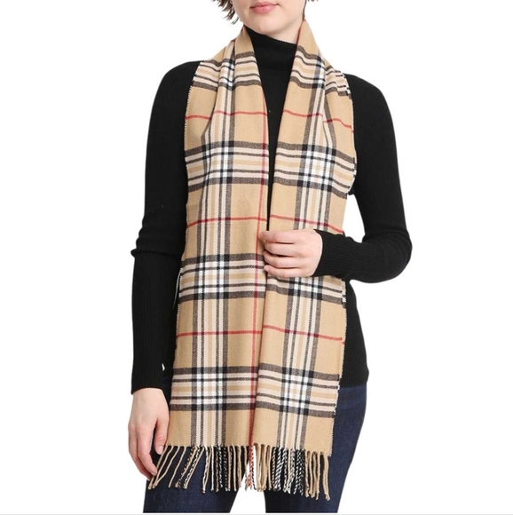 Janice Apparel Cashmere Feel Luxury Plaid Scarf - Picture 3 of 6